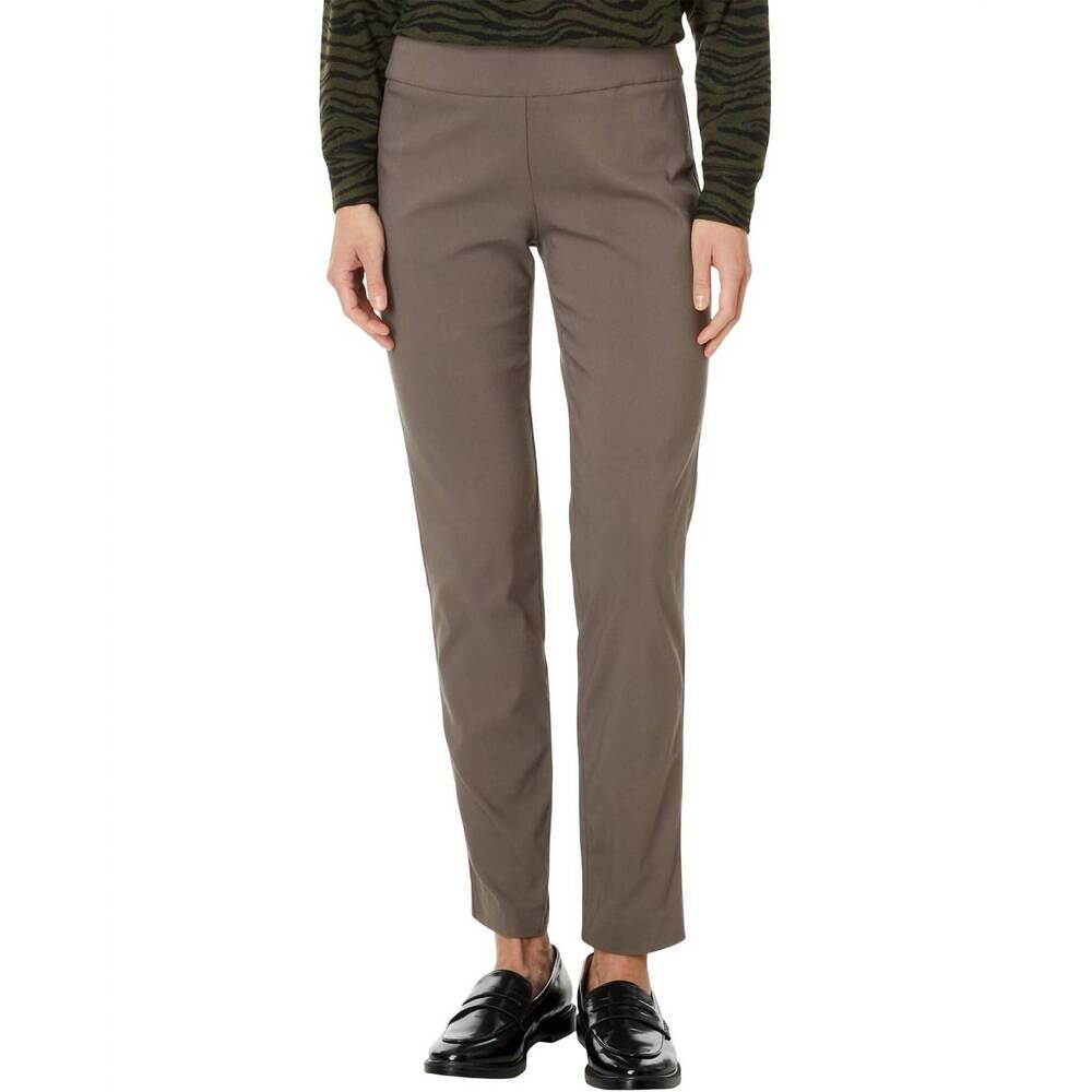 NEW ELLIOTT LAUREN control stretch pull-on ankle pants with back slit detail in